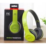P47 5.0 Wireless Bluetooth Stereo Foldable Headphone -Green