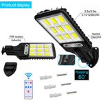 Generic Solar LED Wall Light, PIR Motion Sensor IP65 Waterproof Lamp with Remote for Yard Garden - image 5