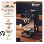 Swan Digital One-Touch Mini Espresso Machine with Milk Frother - 1350W - image 2