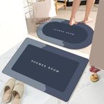 product_image_name-Generic-2 Pcs Quick-Drying Non-Slip Bathroom Floor Mat Bathroom Toilet Absorbent Rugs-1