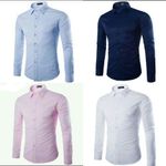 4 in 1 Men's Plain Long Sleeve Shirts