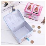 Generic 2 Cute Kids Piggy Bank with Padlock & Key – Make Saving Fun - image 2