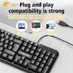 L Shark Ergonomic Wired Keyboard And Mouse Set - (Black) - image 4