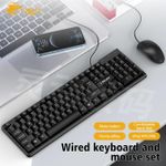 L Shark Ergonomic Wired Keyboard And Mouse Set - (Black) - image 5