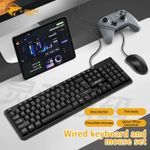 L Shark Ergonomic Wired Keyboard And Mouse Set - (Black) - image 6