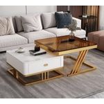 Generic Marble + Glass coffee table - image 2
