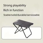 Generic Black T-actical Folding Camping Table, Portable Lightweight Outdoor Desk for Picnic Hiking - image 8