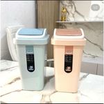 Waste Can With Swing Lid And Trash Bags - 1pc