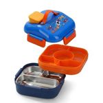 Generic 3 Compartments Children Stainless Steel Lunch Box