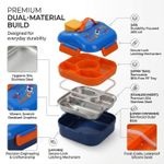 Generic 3 Compartments Children Stainless Steel Lunch Box - image 2