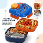 Generic 3 Compartments Children Stainless Steel Lunch Box - image 4