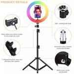 product_image_name-Generic-12 Inches RGB Ringlight + Remote + Tripod Stand-4