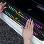 product_image_name-Generic-Premium Quality Mercedes Benz Door Entry Strips - Black And Neon-1