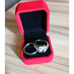 product_image_name-Fashion-Husband And Wife Silver Diamond 2-Pc Wedding Ring Set-2