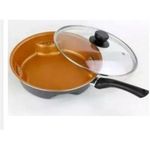 Non Stick Steel Air Fry Pan With Tempered Glass