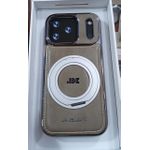 Generic JINDUKA Luxury Leather MagSafe Case for iPhone 17 Pro – Titanium Grey