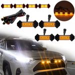 Generic 4PCS Car LED Grille Strobe Amber  Light,Daytime Running Lamp Grid DR-L Accessories