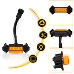 Generic 4PCS Car LED Grille Strobe Amber  Light,Daytime Running Lamp Grid DR-L Accessories - image 3