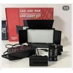 LED LITE Light LED LIGHT PRO 600 RGB+ 2 BATTERIES + CHARGER + CABLE + TRIPOD