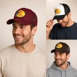 Baolihua 3-Pack Logo Print Baseball Caps, Adjustable Mesh Back Trucker Hats - image 5