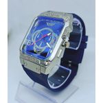 Fashion Blue Solid Silicon Wristwatch for Men - image 3