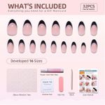 product_image_name-Fashion-32 pcs almond-shaped press-on nails (16 sizes),36 pcs adhesive tabs,Super-hold nail glue,Alcohol pad,Nail file,Cuticle stick,User manual-4