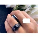 Silver Dynasty Couple Wedding Ring Set -Silver (Non Fading)