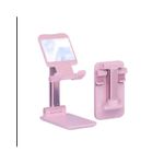Generic Pink Fold-Flat Phone Stand with Built-In Mirror