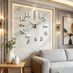 Generic Wall Clock 3D Acrylic Mirror Digital Home Art Stickers Decor Wall Clock