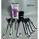 Generic 12pcs Silicone Cooking Spoon Set With Utensil Holder - image 2