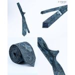 PABANI Greyish Blue Floral Mens Tie For Special Occassions - image 2