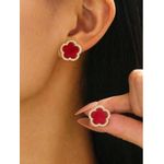 Red Clover Stud Earrings