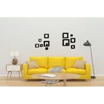Generic 5pcs 3d Indoor Wooden Decor Square Studio Stickers - Black - image 4