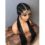 Luxury all back braided wig 