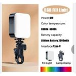 Rgb RGB, Mini Influencer LED Pocket Video Light - Rechargeable Portable Camera & Phone Fill Light