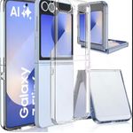 product_image_name-Samsung-Galaxy Z Flip 5 & Flip 6 Silicone Protective Case – Matte Black Elegance with Full Camera Coverage, Shockproof Corners & Scratch-Resistant Shield. ( Transparent )-7