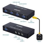 Generic Manual 4-Port VGA KVM Switch 4-In-1-Out for Multiple PC Sharing