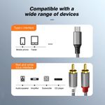 Generic USB C to RCA Audio Cable Type C to 2 RCA Cable for Speaker Amplifier Smartphone - image 3