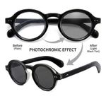 ONIBENZ Versa-Vision Adaptive Photochromic & Anti-Blue Light Unisex Computer Glasses - Round Black - image 2