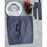 Men's Corporate Quality Smart Office Plain Ash Suit Trouser