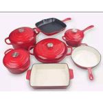7pcs Enameled Cast iron pot set 