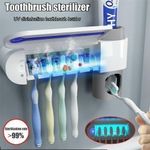 Antibacterial UV Automatic Toothpaste Dispenser Sterilize