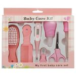 7 Peices Baby Care Grooming Kit Manicure Set Nail Cutter Nasal Aspitator Catarrh Mucus Sucker Thermometer Drug Dropper Comb Brush