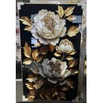 Generic Golden Deer Luxury Glass Light Foil Lines Wall Decor - image 2