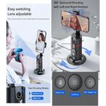 product_image_name-Generic-P02 Auto Face Tracking Selfie Stick Tripod 360° Rotation Cell Phone Photo &Video Kits Stand, No App, Rechargeable Tracking Phone Holder Smart Shooting Camera Mount for Live Video Recording Tiktok Vlogging-3