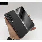 Generic Samsung galaxy Z fold 4 luxury leather Case with screen protector front - image 2