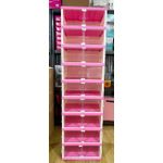 Generic 9-Tier Plastic Shoe Rack with Transparent Doors – Pink - image 2