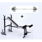 Generic BENCH PRESS WITH 25KG BARBELL