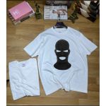 Anonymous Masked Crew Neck White Tshirt