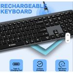 Gen JOMAA Full-Size Backlit Wireless Rechargeable Keyboard, Tri-Mode 2.4G & Dual Bluetooth Multi-Device Slim for PC, Laptop, Tablet, Windows, MacBook - image 7